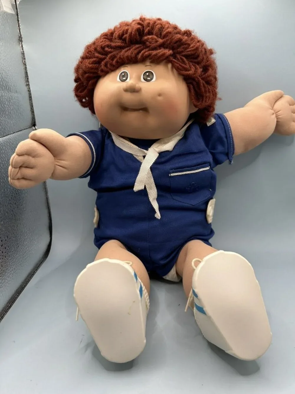 1986 Vintage Cabbage Patch Kids Sailor Boy HM#8 Coleco Auburn Hair Loop READ!